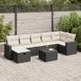 Set de sofás de jardín y cojines 8 piezas ratán sintético negro by , Garden sets - Ref: Foro24-3325412, Price: 462,70 €, Disc...