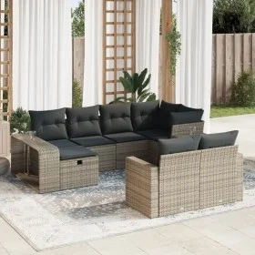 Set de sofás de jardín y cojines 10 pzas ratán sintético gris von , Gartensets - Ref: Foro24-3326064, Preis: 556,06 €, Rabatt: %