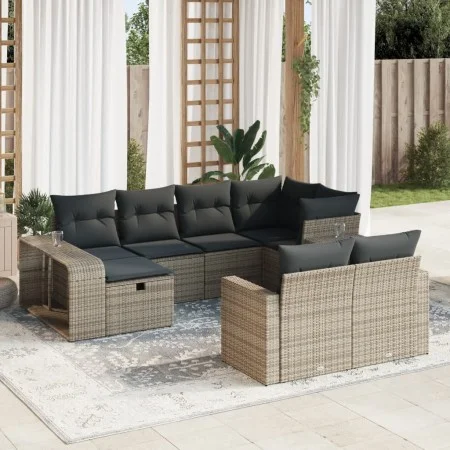 Set de sofás de jardín y cojines 10 pzas ratán sintético gris by , Garden sets - Ref: Foro24-3326064, Price: 556,06 €, Discou...