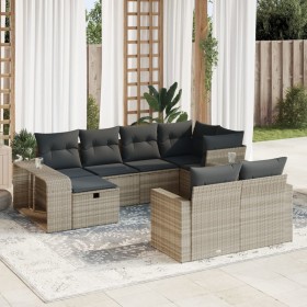 Set sofás jardín 10 pzas con cojines ratán sintético gris claro by , Garden sets - Ref: Foro24-3326066, Price: 628,26 €, Disc...