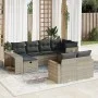 Set sofás jardín 10 pzas con cojines ratán sintético gris claro by , Garden sets - Ref: Foro24-3326066, Price: 630,22 €, Disc...