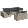 Set sofás jardín 10 pzas con cojines ratán sintético gris claro by , Garden sets - Ref: Foro24-3326066, Price: 630,22 €, Disc...