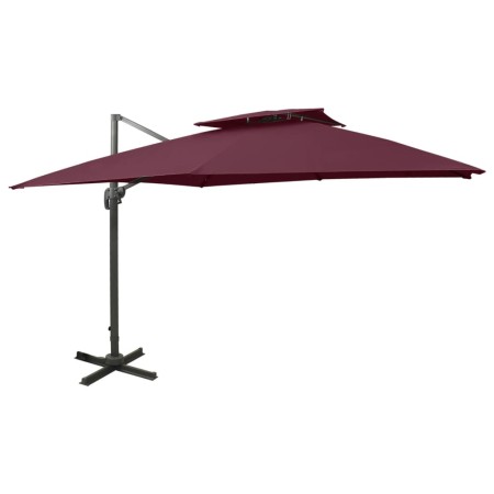 Ampelschirm mit Doppeldach bordeauxrot 300x300 cm von vidaXL, Sonnenschirme - Ref: Foro24-312380, Preis: 248,20 €, Rabatt: %