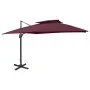 Cantilever parasol with double roof burgundy red 300x300 cm by vidaXL, Umbrellas - Ref: Foro24-312380, Price: 191,72 €, Disco...