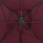 Cantilever parasol with double roof burgundy red 300x300 cm by vidaXL, Umbrellas - Ref: Foro24-312380, Price: 191,72 €, Disco...