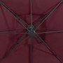 Sombrilla voladiza con doble techo rojo burdeos 300x300 cm de vidaXL, Sombrillas - Ref: Foro24-312380, Precio: 247,71 €, Desc...