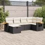 Set de sofás de jardín 6 piezas y cojines ratán sintético negro by , Garden sets - Ref: Foro24-3325969, Price: 386,60 €, Disc...