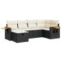Set de sofás de jardín 6 piezas y cojines ratán sintético negro by , Garden sets - Ref: Foro24-3325969, Price: 386,60 €, Disc...