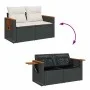 Set de sofás de jardín 7 pzas con cojines ratán sintético negro by , Garden sets - Ref: Foro24-3325976, Price: 419,85 €, Disc...