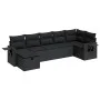 Set de sofás de jardín 7 pzas con cojines ratán sintético negro von , Gartensets - Ref: Foro24-3325501, Preis: 489,35 €, Raba...
