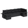 Set de sofás de jardín 7 pzas con cojines ratán sintético negro von , Gartensets - Ref: Foro24-3325501, Preis: 488,19 €, Raba...