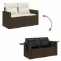 Set de sofás de jardín 4 pzas y cojines ratán sintético marrón by , Garden sets - Ref: Foro24-3325459, Price: 275,70 €, Disco...