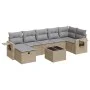 Set de sofás de jardín y cojines 8 piezas ratán sintético beige by , Garden sets - Ref: Foro24-3325515, Price: 525,95 €, Disc...