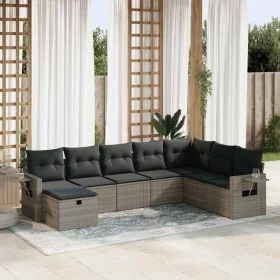 Set de sofás de jardín y cojines 8 piezas ratán sintético gris von , Gartensets - Ref: Foro24-3325536, Preis: 495,95 €, Rabat...