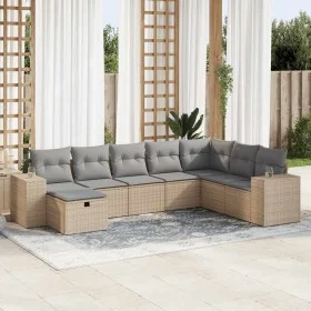 Set de sofás de jardín y cojines 8 piezas ratán sintético beige by , Garden sets - Ref: Foro24-3325735, Price: 528,39 €, Disc...