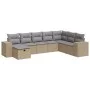 Set de sofás de jardín y cojines 8 piezas ratán sintético beige by , Garden sets - Ref: Foro24-3325735, Price: 528,39 €, Disc...