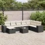 Set de sofás de jardín con cojines 9 pzas ratán sintético negro by , Garden sets - Ref: Foro24-3325742, Price: 538,30 €, Disc...