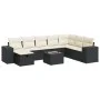 Set de sofás de jardín con cojines 9 pzas ratán sintético negro by , Garden sets - Ref: Foro24-3325742, Price: 538,30 €, Disc...