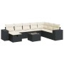 Set de sofás de jardín con cojines 9 pzas ratán sintético negro by , Garden sets - Ref: Foro24-3325742, Price: 536,43 €, Disc...