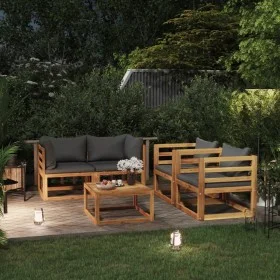 Gartenmöbel 5 Stück Kissen aus massivem Akazienholz von vidaXL, Gartensets - Ref: Foro24-3057609, Preis: 474,07 €, Rabatt: %