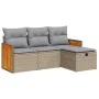 Juego de sofás jardín con cojines 4 pzas ratán sintético beige von , Gartensets - Ref: Foro24-3326007, Preis: 274,20 €, Rabat...