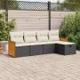 Set de muebles de jardín 5 pzas y cojines ratán sintético negro de , Conjuntos de jardín - Ref: Foro24-3326011, Precio: 315,7...