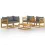Garden furniture 5 pcs cushions solid acacia wood by vidaXL, Garden sets - Ref: Foro24-3057609, Price: 493,61 €, Discount: %