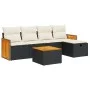 Set de sofás de jardín 6 piezas y cojines ratán sintético negro von , Gartensets - Ref: Foro24-3326018, Preis: 348,66 €, Raba...