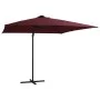 Ampelschirm mit burgunderroten LED-Leuchten 250x250 cm von vidaXL, Sonnenschirme - Ref: Foro24-312310, Preis: 87,27 €, Rabatt: %