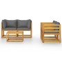 Garden furniture 5 pcs cushions solid acacia wood by vidaXL, Garden sets - Ref: Foro24-3057609, Price: 469,71 €, Discount: %