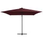 Ampelschirm mit burgunderroten LED-Leuchten 250x250 cm von vidaXL, Sonnenschirme - Ref: Foro24-312310, Preis: 87,27 €, Rabatt: %