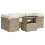 Set sofás de jardín 7 piezas y cojines ratán sintético beige von , Gartensets - Ref: Foro24-3326109, Preis: 549,45 €, Rabatt: %