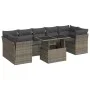 Set de sofás de jardín y cojines 8 piezas ratán sintético gris by , Garden sets - Ref: Foro24-3326121, Price: 529,77 €, Disco...