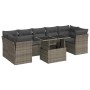 Set de sofás de jardín y cojines 8 piezas ratán sintético gris by , Garden sets - Ref: Foro24-3326121, Price: 528,33 €, Disco...