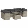 Set de sofás de jardín 8 pzas y cojines ratán sintético gris von , Gartensets - Ref: Foro24-3326123, Preis: 649,07 €, Rabatt: %