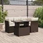 Set comedor de jardín 5 piezas y cojines ratán sintético marrón de , Conjuntos de jardín - Ref: Foro24-3326154, Precio: 406,2...