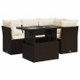 Set comedor de jardín 5 piezas y cojines ratán sintético marrón by , Garden sets - Ref: Foro24-3326154, Price: 405,68 €, Disc...