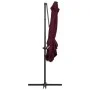 Ampelschirm mit burgunderroten LED-Leuchten 250x250 cm von vidaXL, Sonnenschirme - Ref: Foro24-312310, Preis: 87,27 €, Rabatt: %