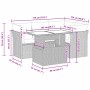 Set comedor de jardín 5 piezas y cojines ratán sintético marrón by , Garden sets - Ref: Foro24-3326154, Price: 405,68 €, Disc...