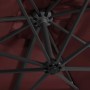 Cantilever umbrella with burgundy red LED lights 250x250 cm by vidaXL, Umbrellas - Ref: Foro24-312310, Price: 88,15 €, Discou...