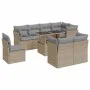 Set de sofás de jardín con cojines 9 pzas ratán sintético beige by , Garden sets - Ref: Foro24-3326180, Price: 628,58 €, Disc...