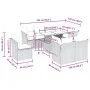 Set de sofás de jardín con cojines 9 pzas ratán sintético beige by , Garden sets - Ref: Foro24-3326180, Price: 628,58 €, Disc...