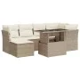 Set sofás de jardín 7 piezas y cojines ratán sintético beige von , Gartensets - Ref: Foro24-3326189, Preis: 525,76 €, Rabatt: %
