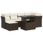 Juego de sofás de jardín 7 piezas con cojines ratán PE marrón by , Garden sets - Ref: Foro24-3326194, Price: 501,17 €, Discou...