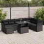 Set de sofás de jardín con cojines 9 pzas ratán sintético negro von , Gartensets - Ref: Foro24-3326206, Preis: 602,16 €, Raba...
