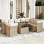 Juego de sofás jardín con cojines beige 10 pzas ratán sintético von , Gartensets - Ref: Foro24-3326219, Preis: 703,98 €, Raba...