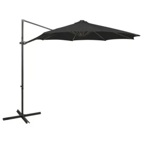 Ampelschirm mit Mast und schwarzen LED-Leuchten 300 cm von vidaXL, Sonnenschirme - Ref: Foro24-312340, Preis: 87,39 €, Rabatt: %