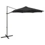 Cantilever umbrella with pole and black LED lights 300 cm by vidaXL, Umbrellas - Ref: Foro24-312340, Price: 87,39 €, Discount: %