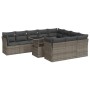 Set de sofás de jardín 11 pzas y cojines ratán sintético gris by , Garden sets - Ref: Foro24-3326231, Price: 727,29 €, Discou...