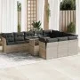 Set de sofás de jardín 11 pzas y cojines ratán sintético gris von , Gartensets - Ref: Foro24-3326233, Preis: 884,24 €, Rabatt: %